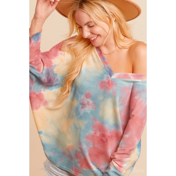 Thermal Dolman Tie Dye Top - Picture 6 of 8